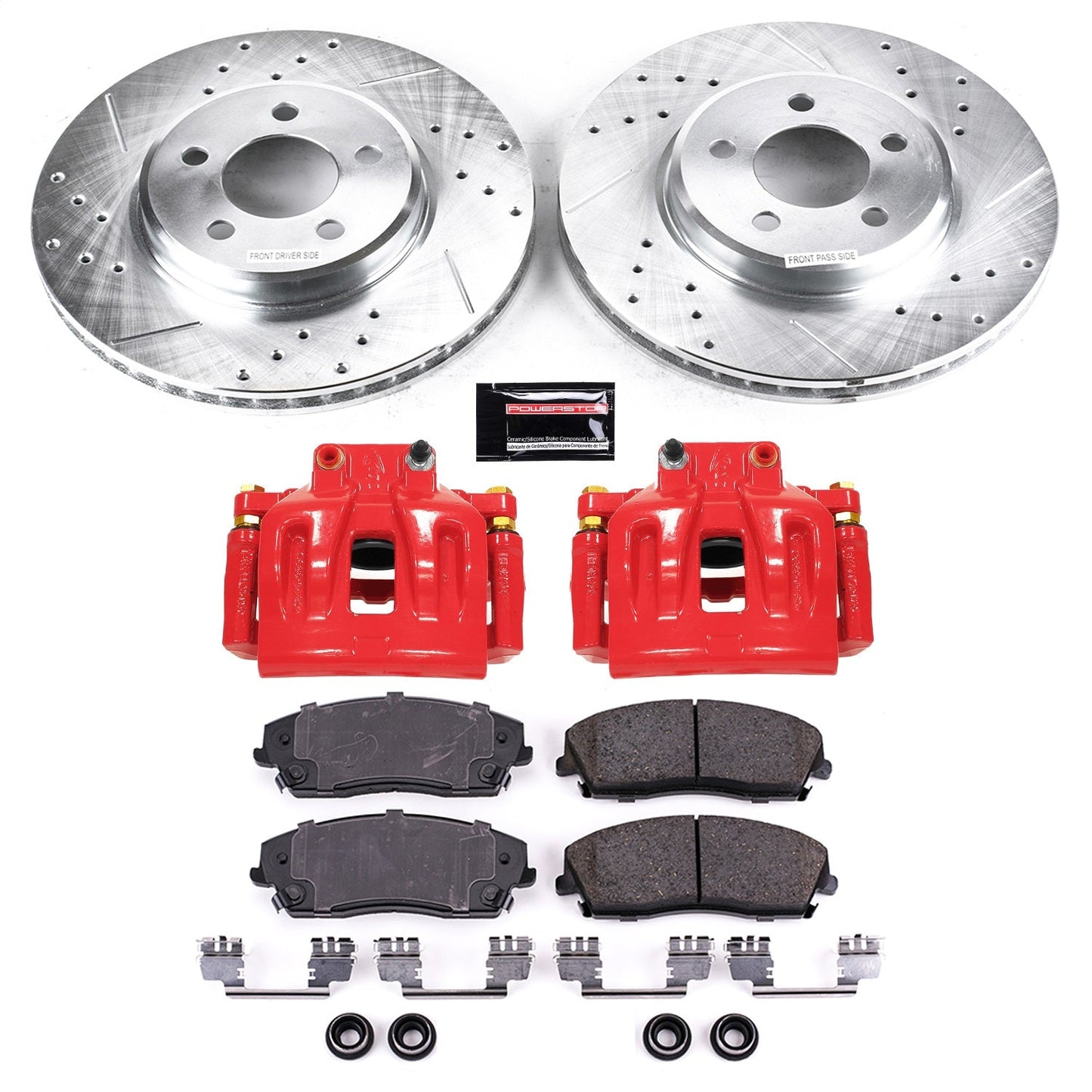 PowerStop Front Z23 Evolution Sport Brake Kit w/ Calipers | Chrysler 300 (2012–2019) (KC1714A)