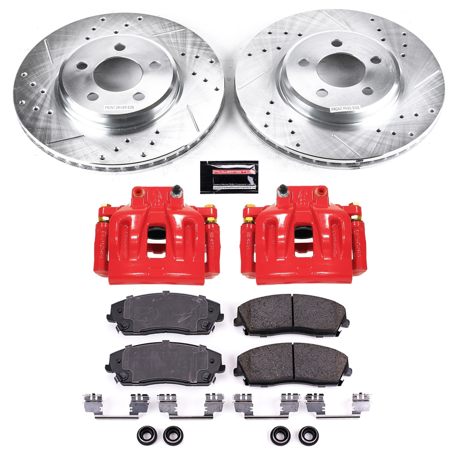 PowerStop Front Z23 Evolution Sport Brake Kit w/ Calipers | Chrysler 300 (2012–2019) (KC1714A)