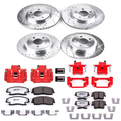 PowerStop Front & Rear Z26 Street Warrior Brake Kit w/ Calipers | Chrysler 300 (2012–2019) (KC1715A-26)