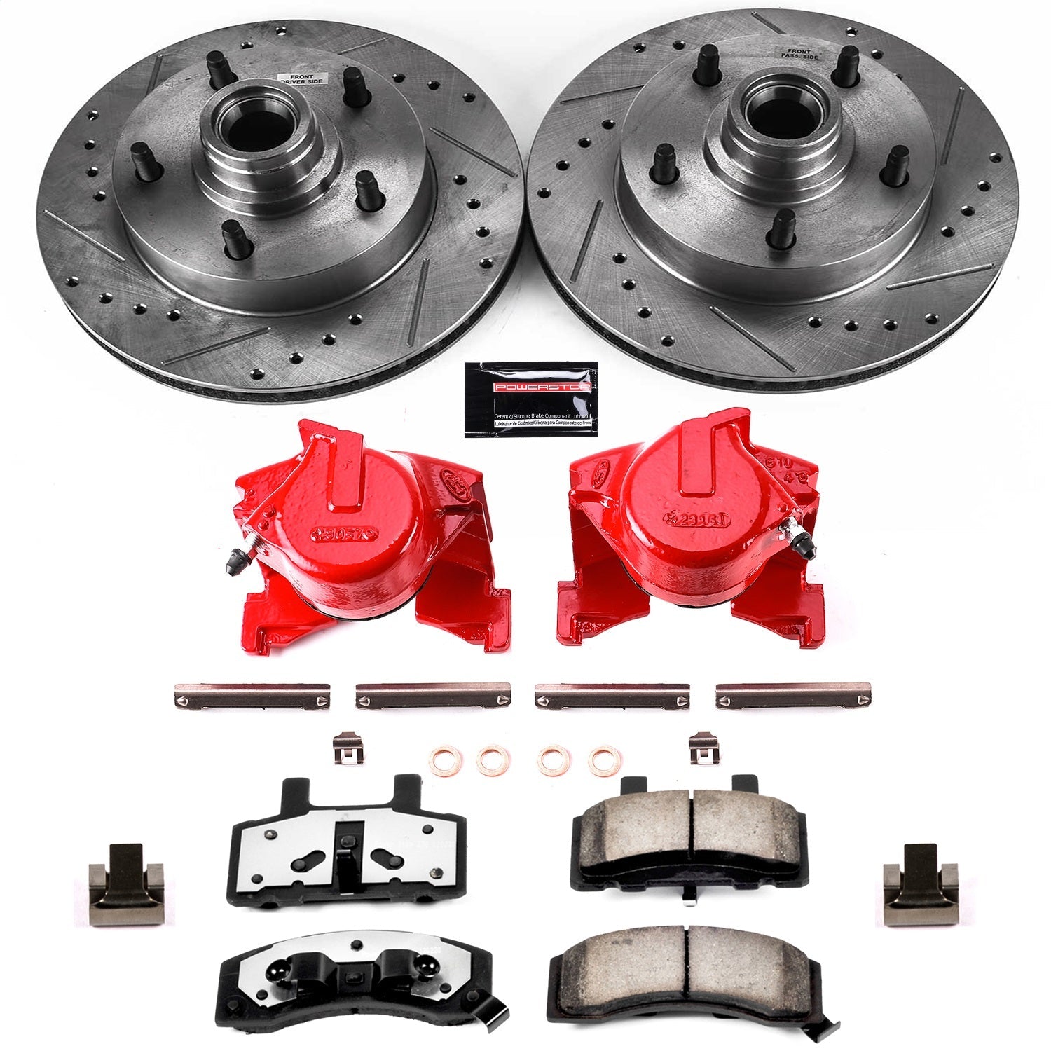 PowerStop Front Z36 Truck & Tow Kit w/ Calipers | Ford F-150 1987–1993 (KC1766-36)