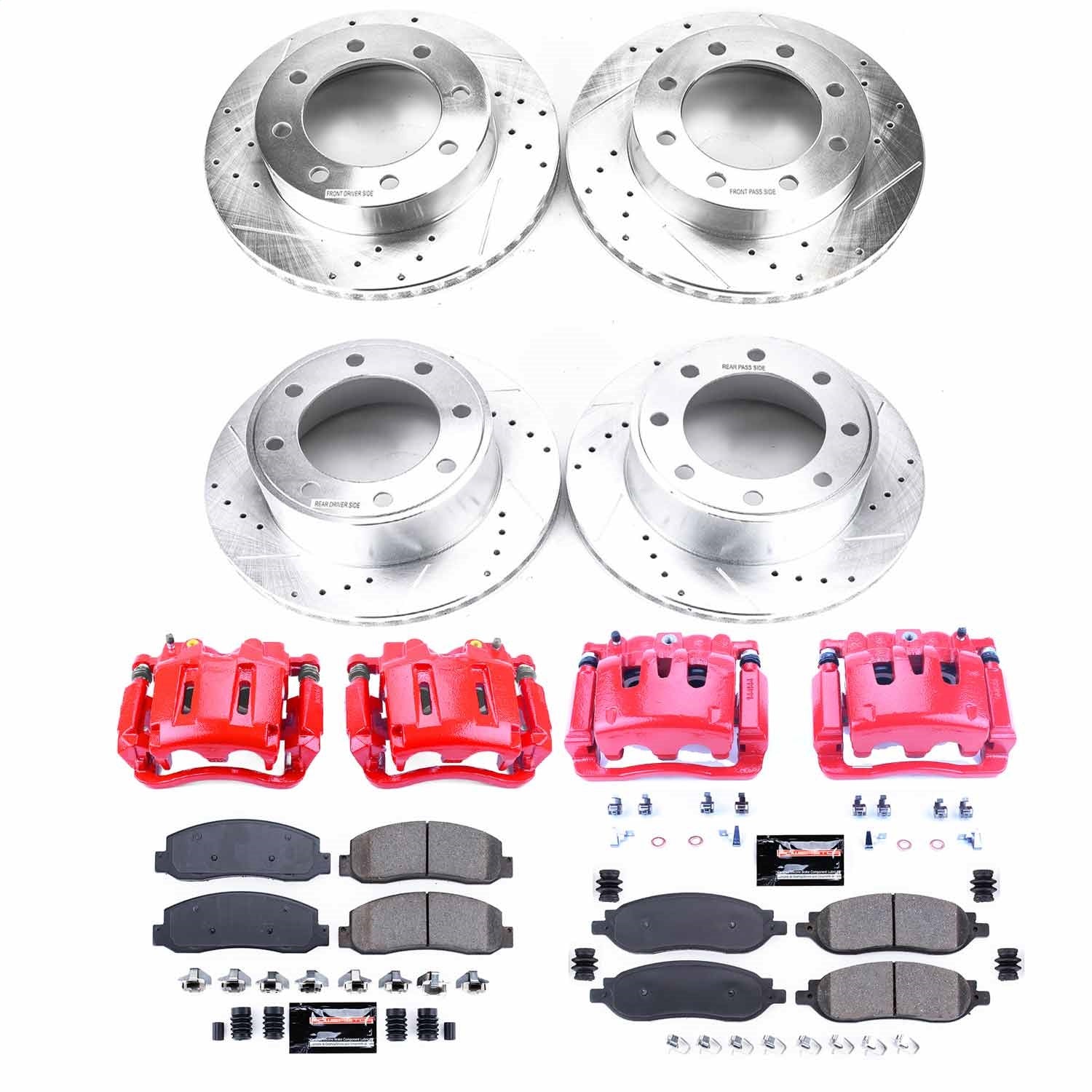 PowerStop Front & Rear Z23 Evolution Kit w/ Calipers | Ford F-250 Super Duty (2005–2007) (KC1782)