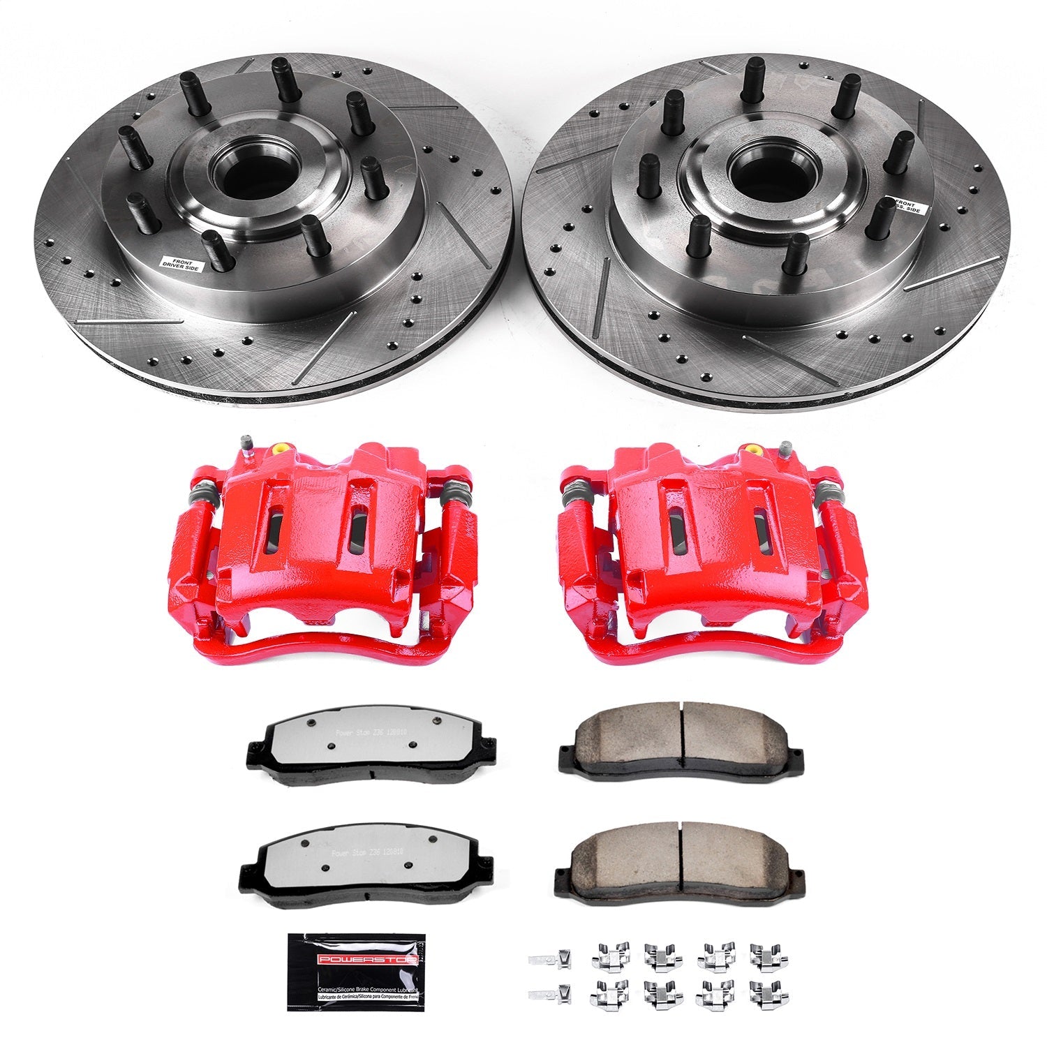 PowerStop Front Z36 Truck & Tow Kit w/ Calipers | Ford F-250 Super Duty (2005–2007) (KC1796-36)