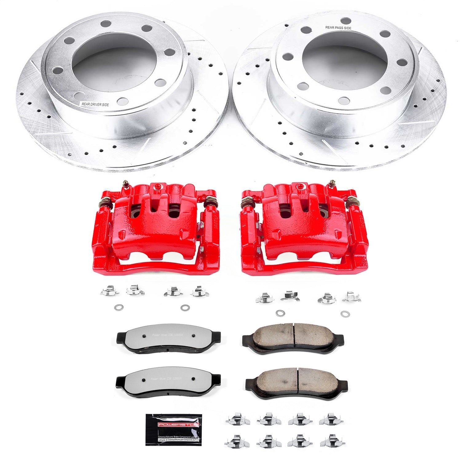 PowerStop Rear Z36 Truck & Tow Kit w/ Calipers | Ford F-350 Super Duty (2007–2010) (KC1798-36)