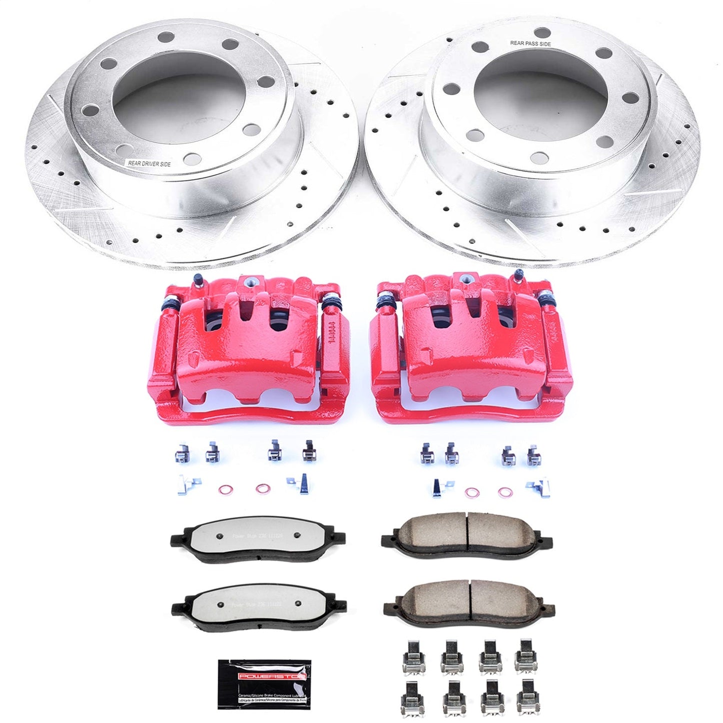 PowerStop Rear Z36 Truck & Tow Kit w/ Calipers | Ford F-350 Super Duty (2005–2007) (KC1799-36)