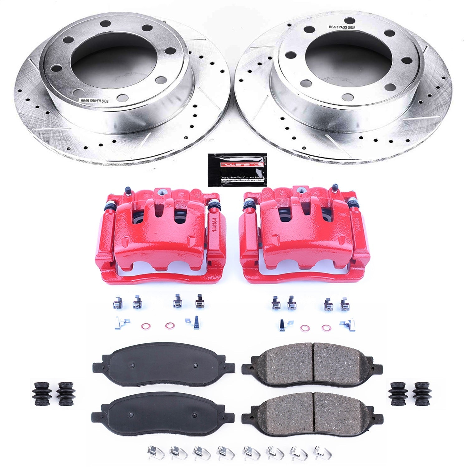 PowerStop Rear Z23 Evolution Sport Brake Kit w/ Calipers | Ford F-250 Super Duty (2005–2007) (KC1799)