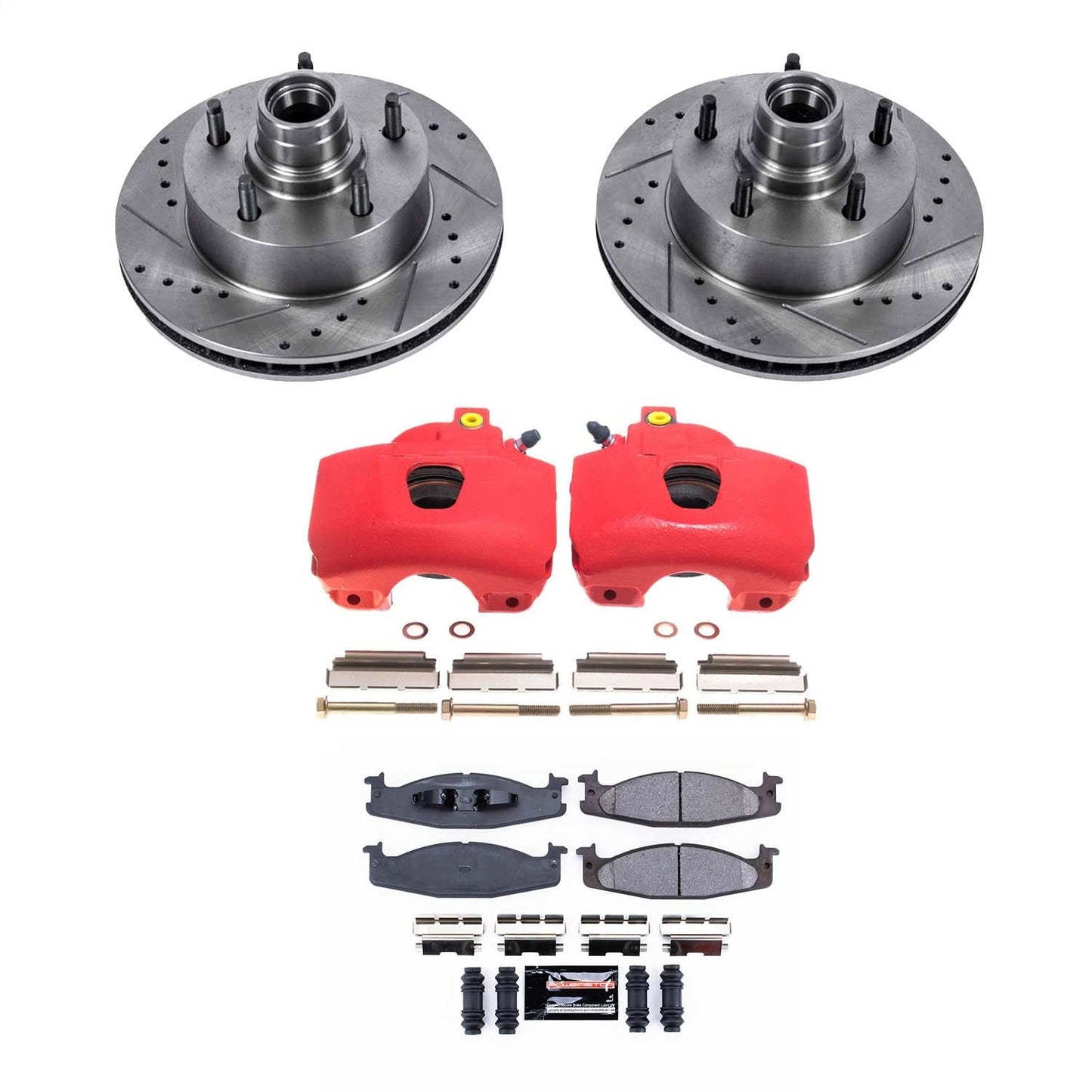 PowerStop Front Z23 Evolution Sport Brake Kit w/ Calipers | Ford E-150 1994–2001 (KC1831)