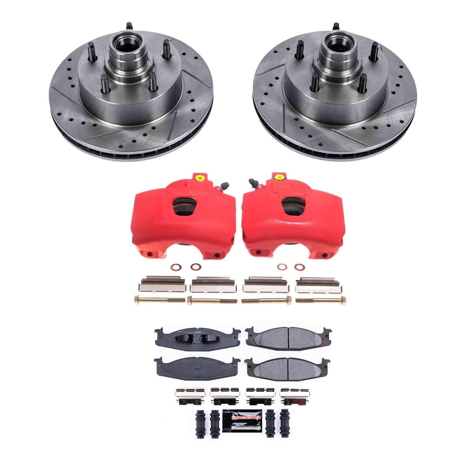 PowerStop Front Z23 Evolution Sport Brake Kit w/ Calipers | Ford E-150 1994–2001 (KC1831)