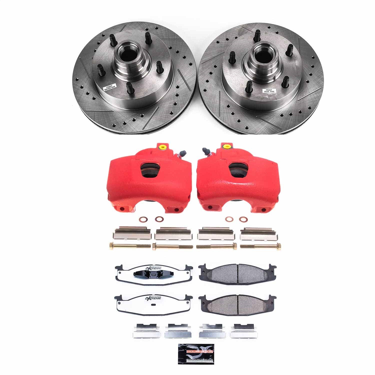 PowerStop Front Z36 Truck & Tow Kit w/ Calipers | Ford E-150 Econoline Club Wagon 1994–2002 (KC1832-36)