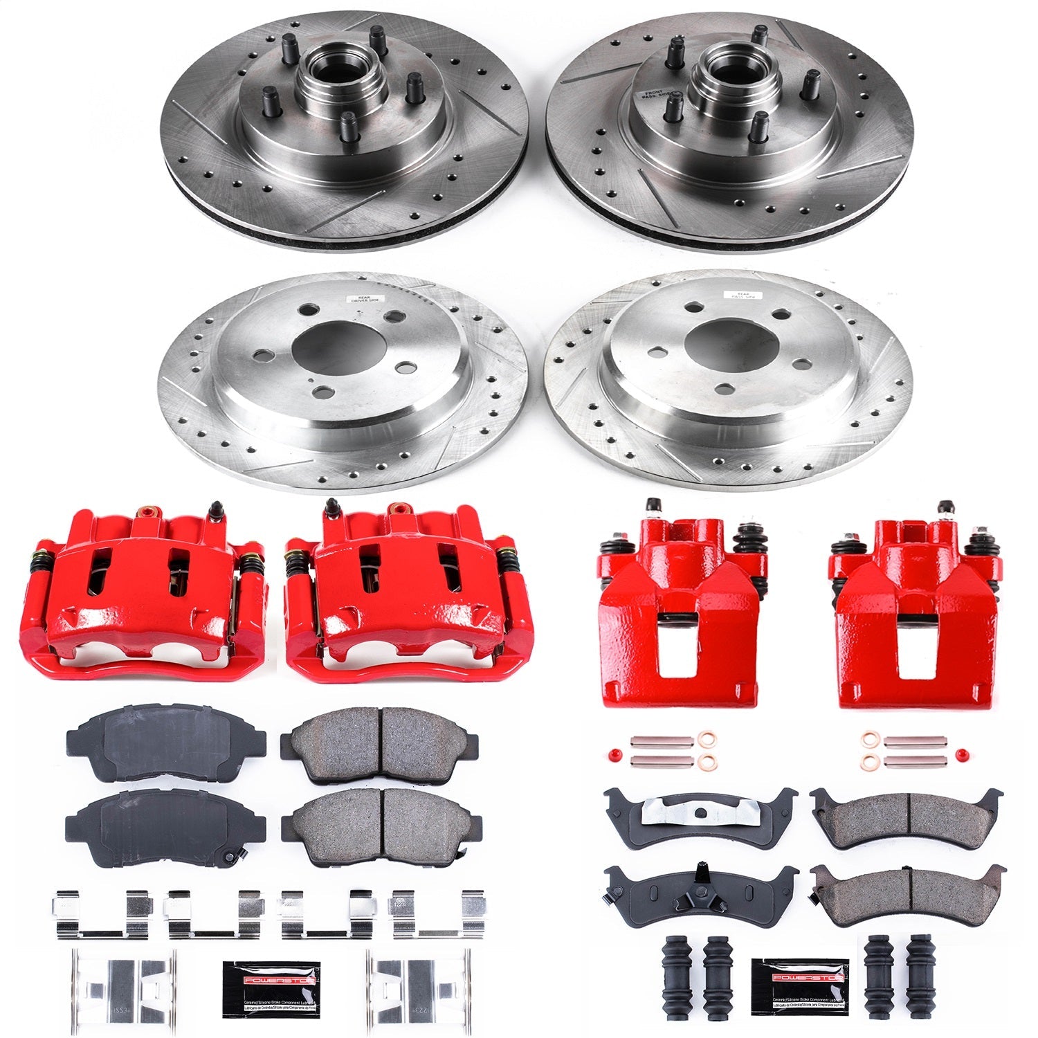 PowerStop Front & Rear Z23 Evolution Sport Brake Kit w/ Calipers | Ford Explorer (1995–2001) (KC1855)