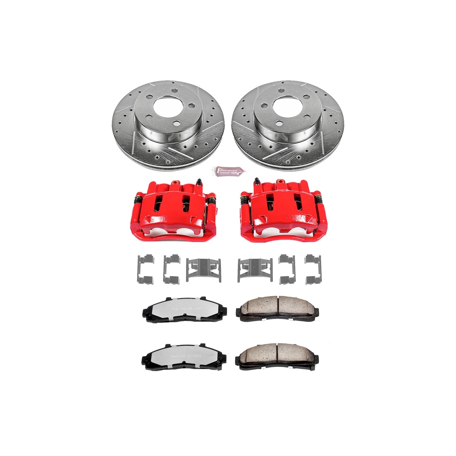 PowerStop Front Z36 Truck & Tow Brake Kit w/ Calipers | Ford Explorer (1995–2001) (KC1860-36)