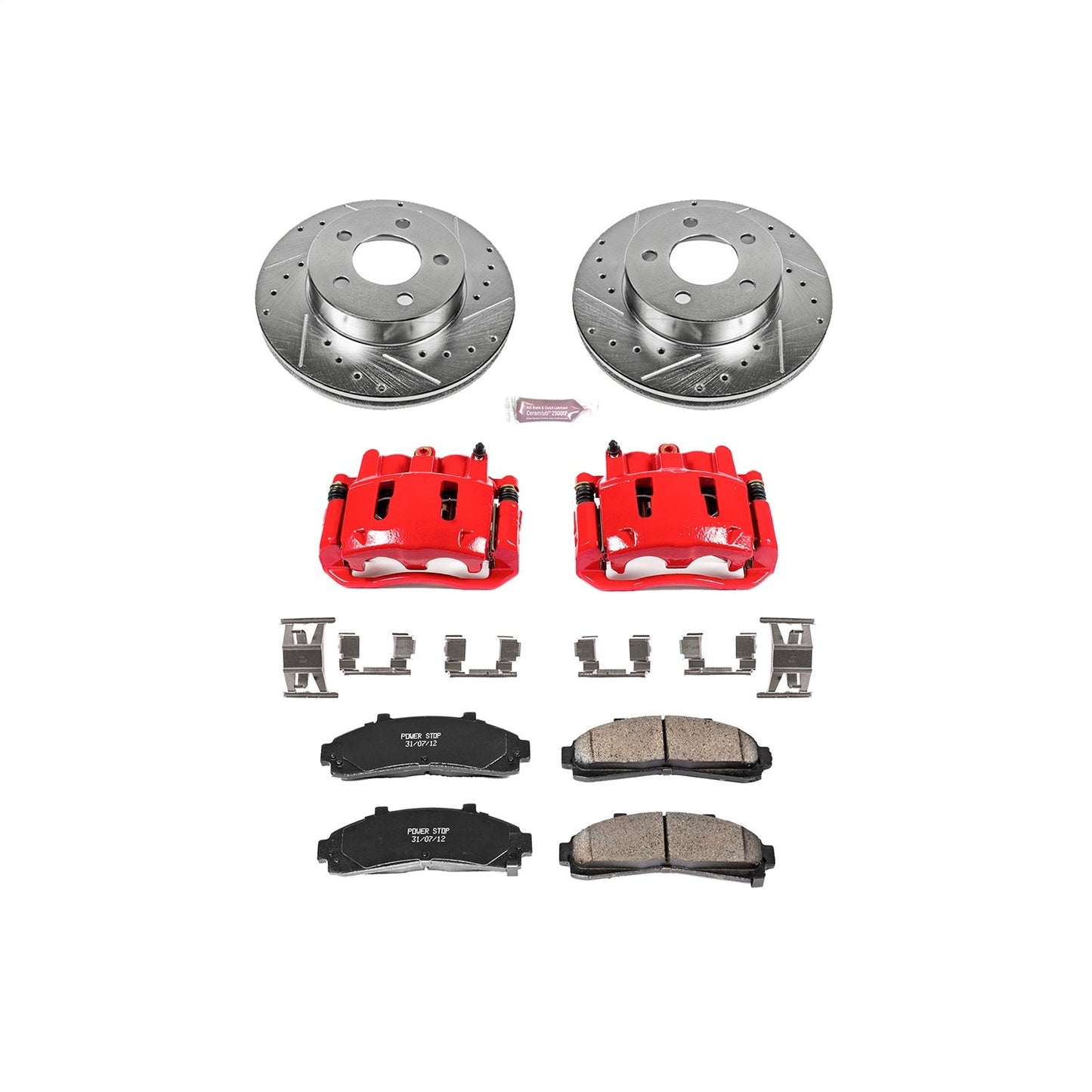 PowerStop Front Z23 Evolution Sport Brake Kit w/ Calipers | Ford Explorer (1995–2001) (KC1860)
