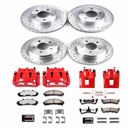 PowerStop Front & Rear Z36 Truck & Tow Brake Kit w/ Calipers | Ford Explorer 1995–2001 (KC1861-36)