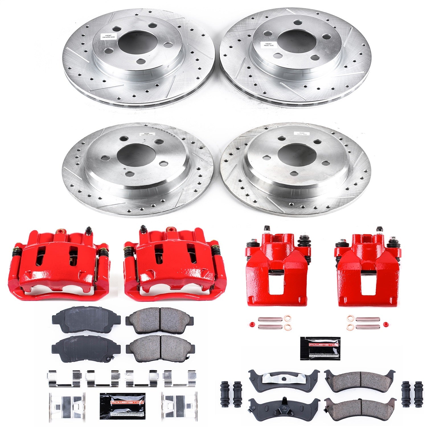 PowerStop Front & Rear Z23 Evolution Sport Brake Kit w/ Calipers | Ford Explorer (1995–2001) (KC1861)