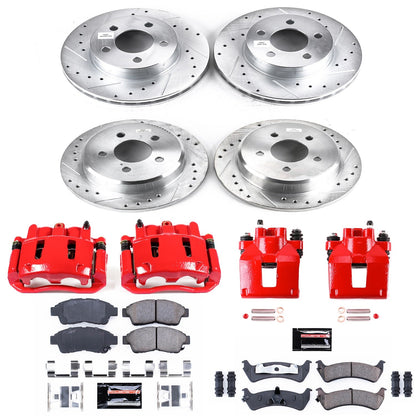 PowerStop Front & Rear Z23 Evolution Sport Brake Kit w/ Calipers | Ford Explorer (1995–2001) (KC1861)