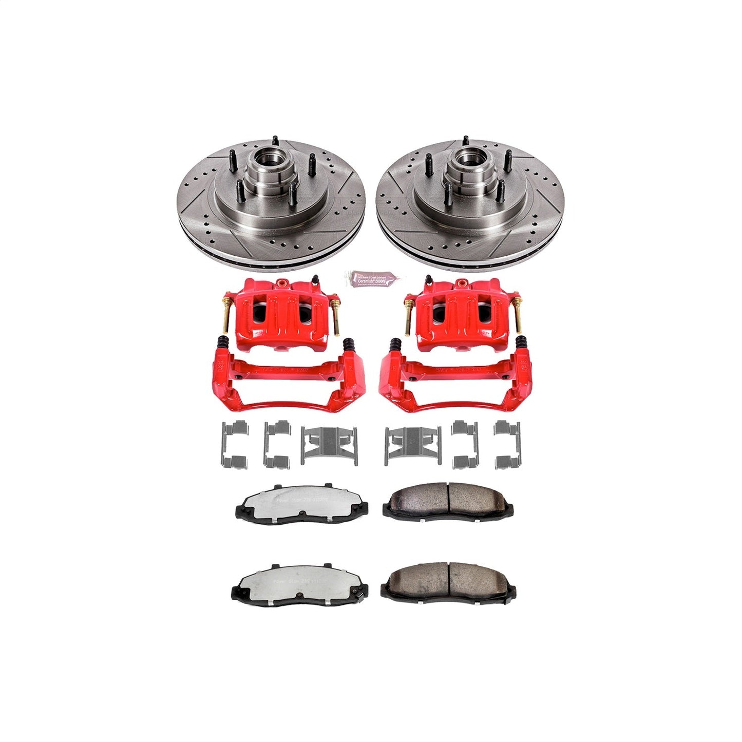 PowerStop Front Z36 Truck & Tow Kit w/ Calipers | Ford F-150 (1999–2000) (KC1863A-36)