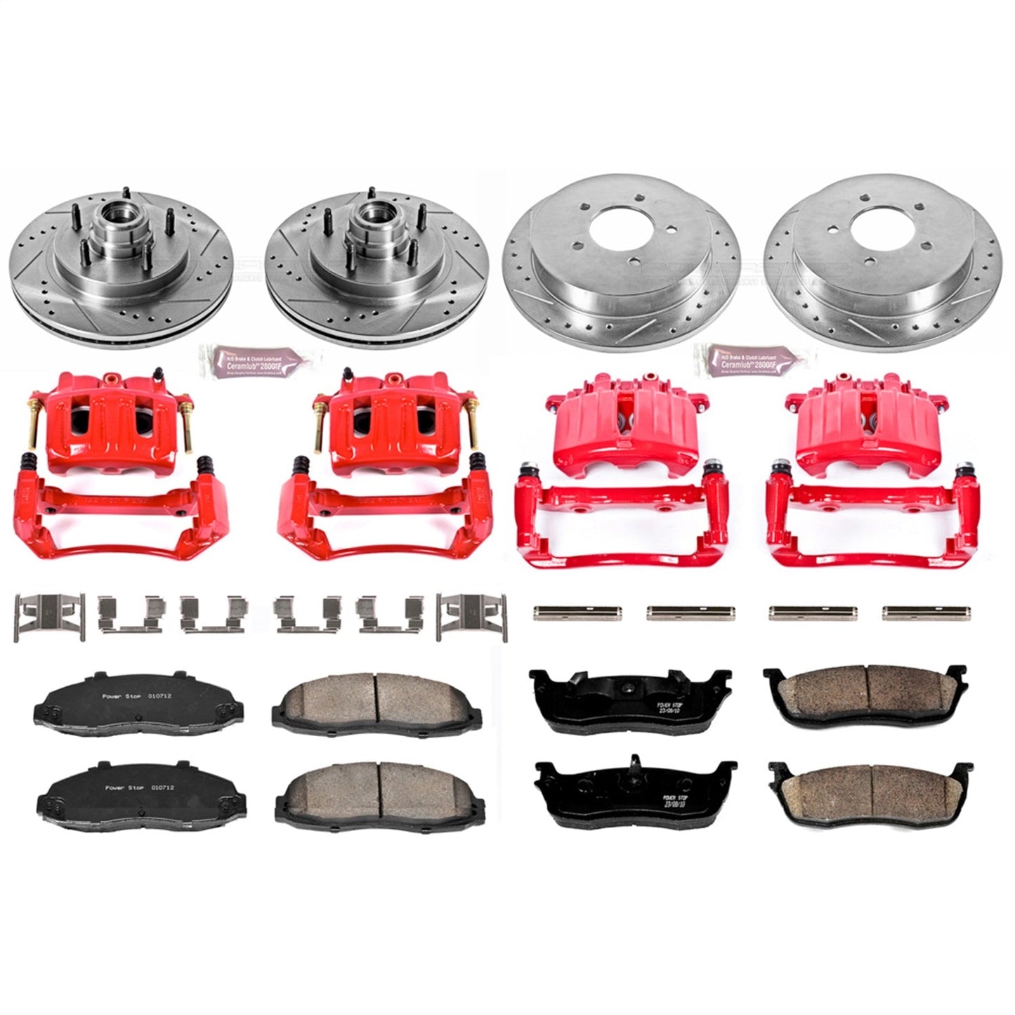 PowerStop Front & Rear Z23 Evolution Sport Brake Kit w/ Calipers | Ford F-150 (1999–2000) (KC1864)