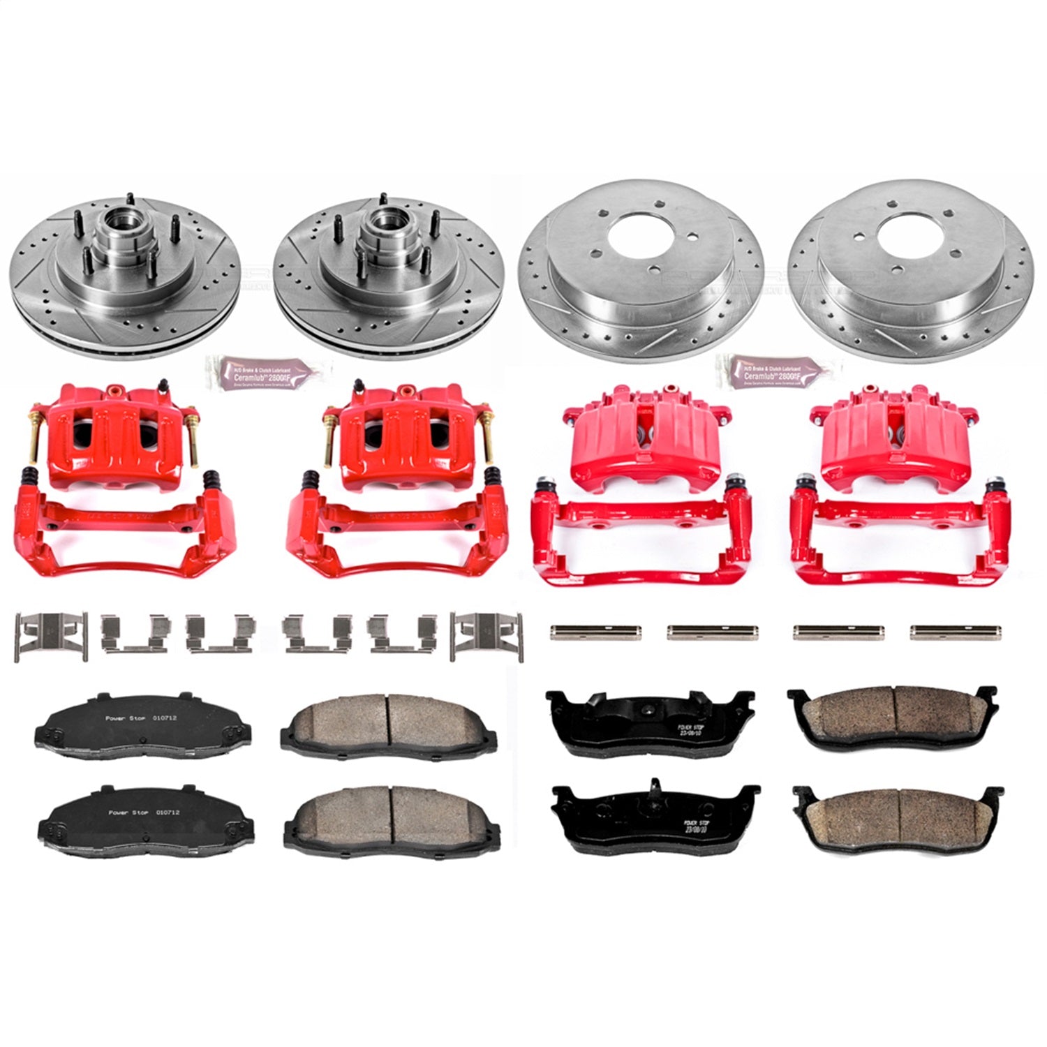 PowerStop Front & Rear Z23 Evolution Sport Brake Kit w/ Calipers | Ford F-150 (1999–2000) (KC1864)