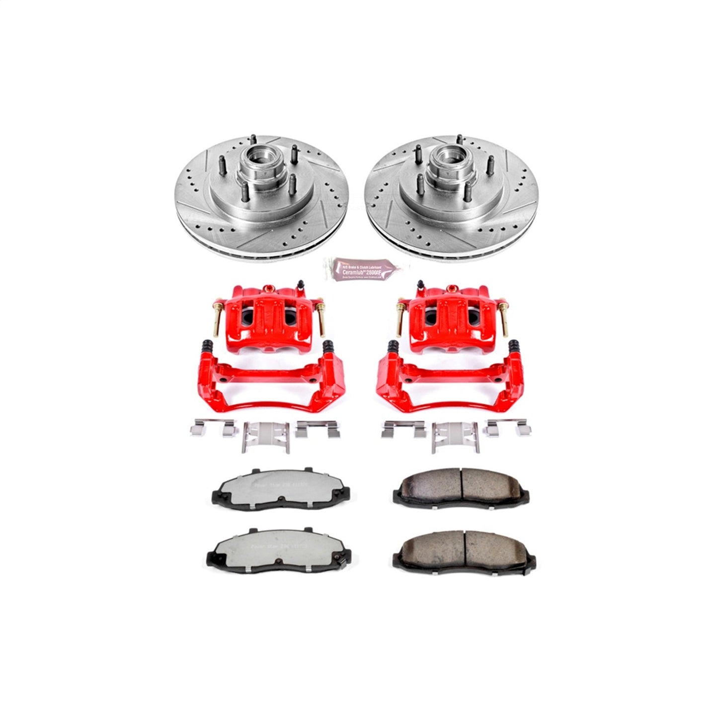 PowerStop Front Z36 Truck & Tow Kit w/ Calipers | Ford F-150 (1997–2000) (KC1865-36)