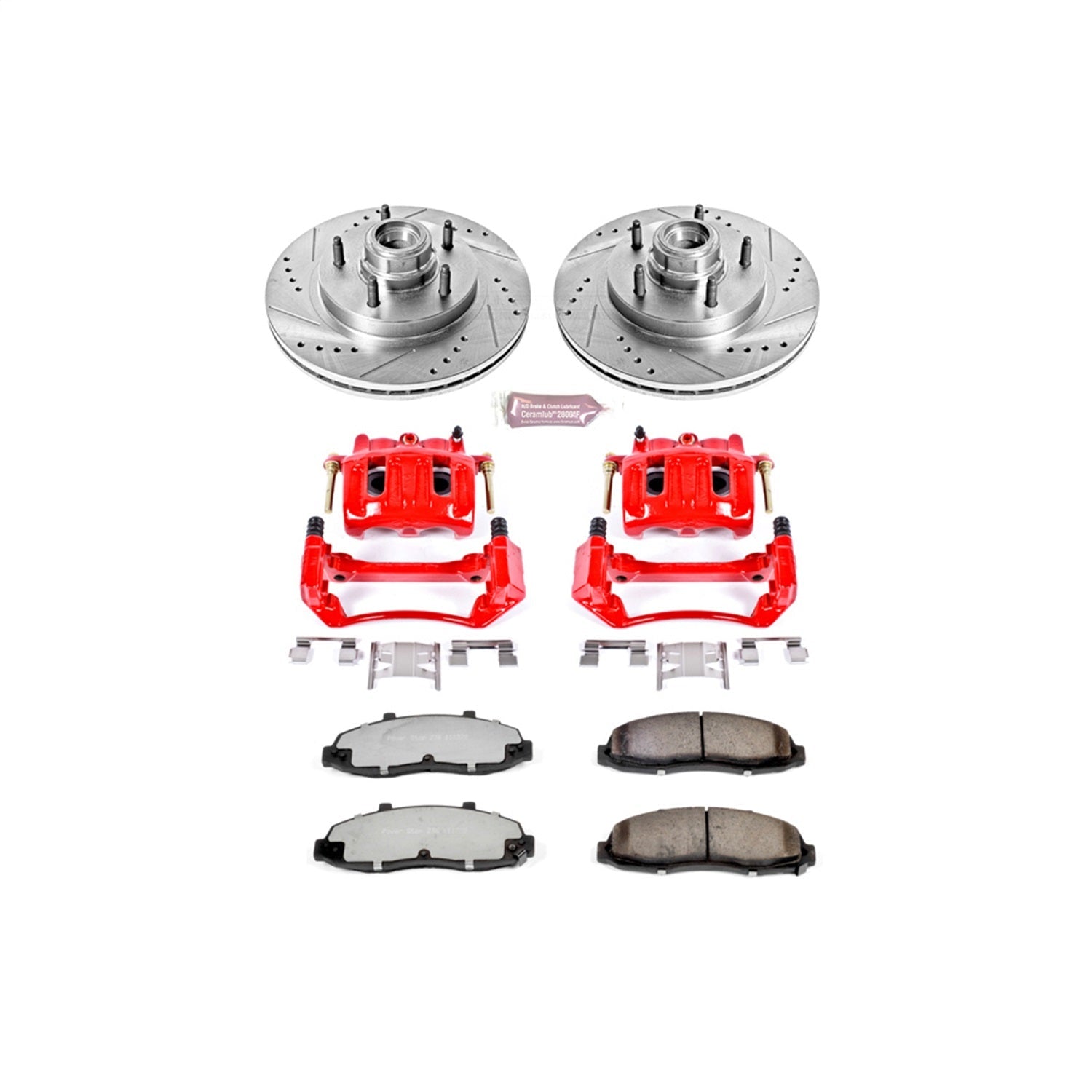 PowerStop Front Z36 Truck & Tow Kit w/ Calipers | Ford F-150 (1997–2000) (KC1865-36)