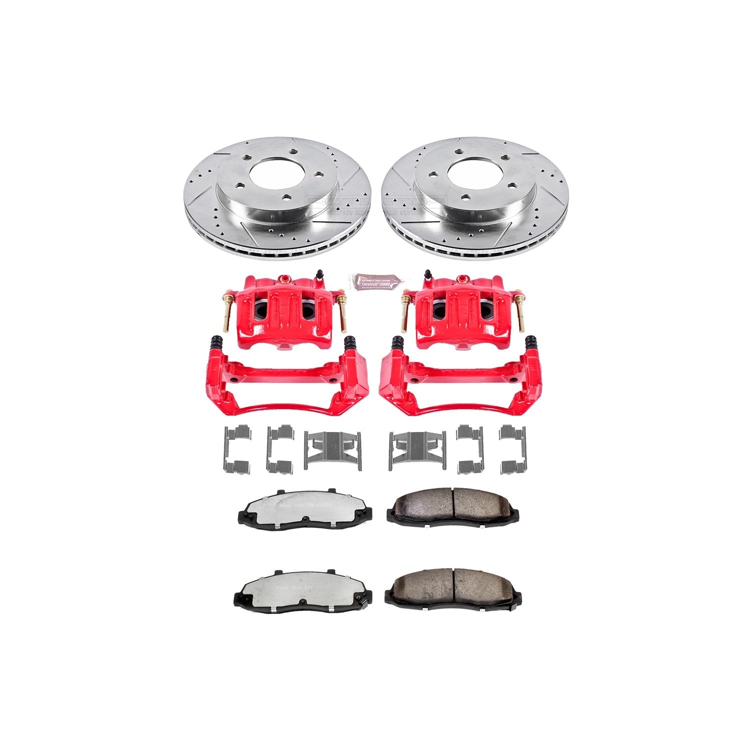 PowerStop Front Z36 Truck & Tow Brake Kit w/ Calipers | Ford F-150 1997–2000 (KC1866-36)