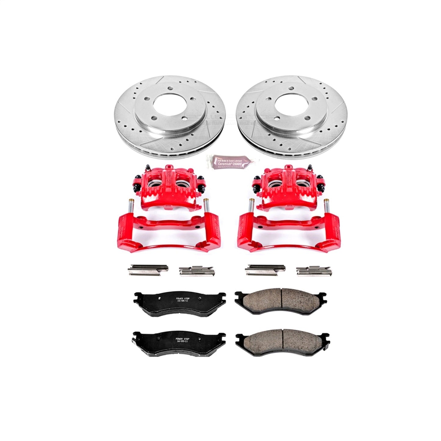 PowerStop Front Z23 Evolution Sport Brake Kit w/ Calipers | Ford Expedition 1997–2002 (KC1869)