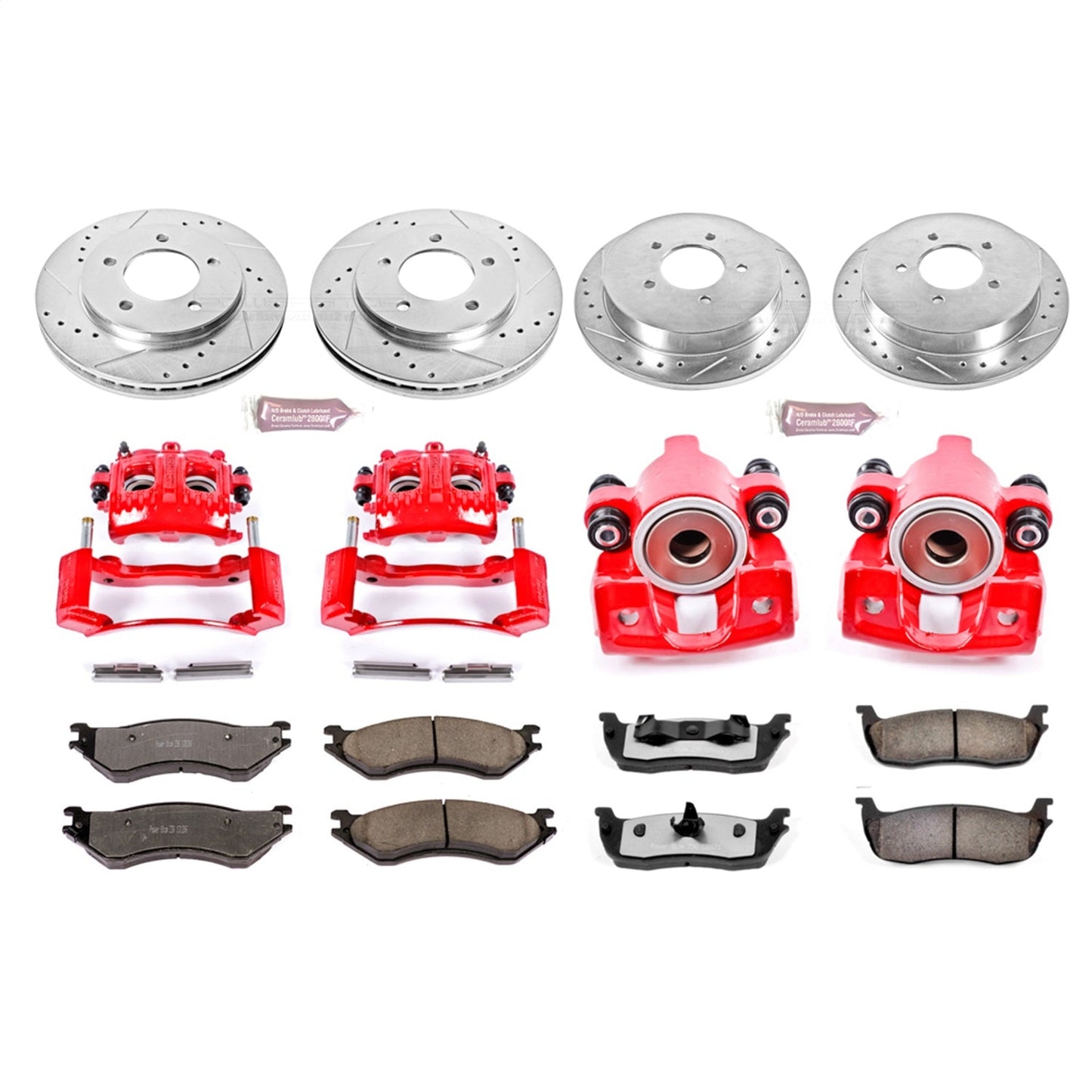 PowerStop Front and Rear Z36 Truck & Tow Kit w/ Calipers | Lincoln Navigator 1998–2000 (KC1870-36)