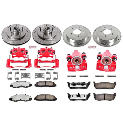 PowerStop Front & Rear Z36 Truck & Tow Kit w/ Calipers | Ford F-150 (1999–2000) (KC1881-36)