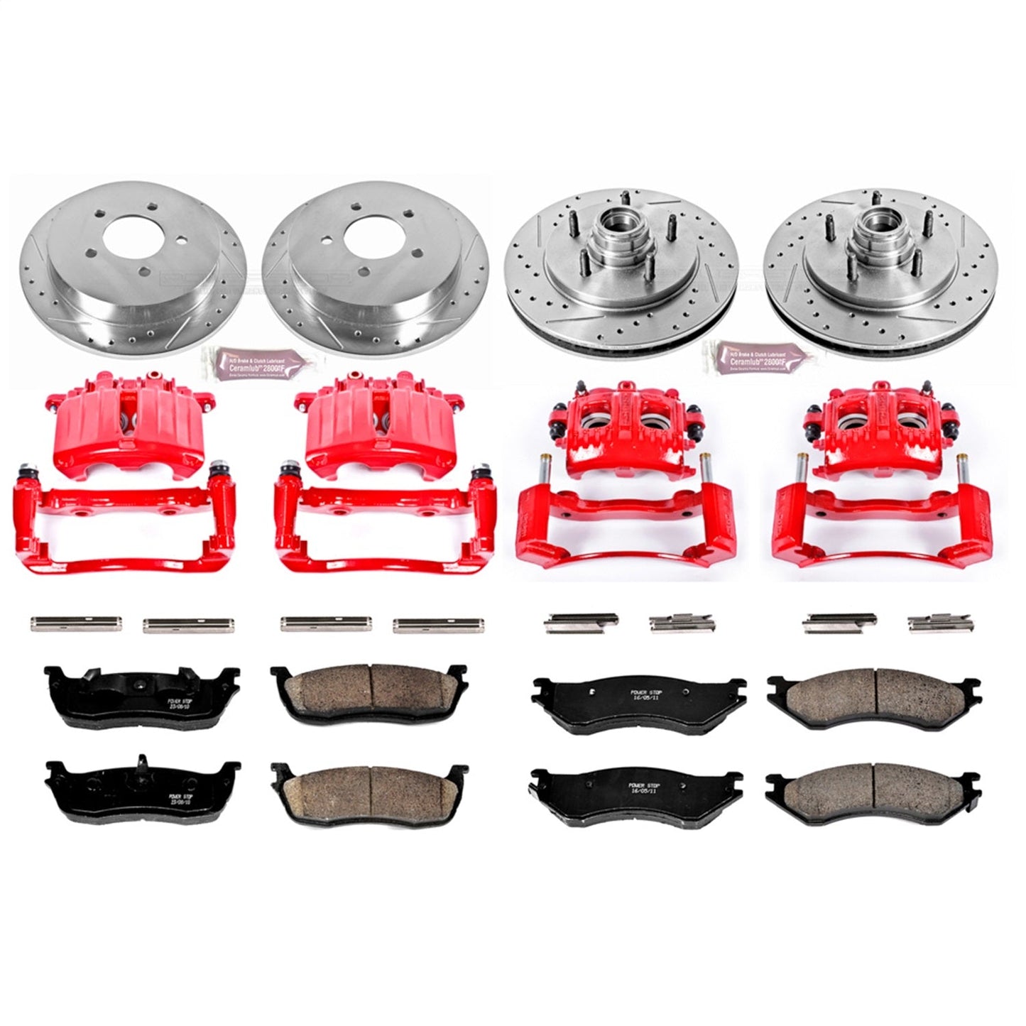 PowerStop Front & Rear Z23 Evolution Sport Brake Kit w/ Calipers | Ford F-150 (1999–2000) (KC1881)