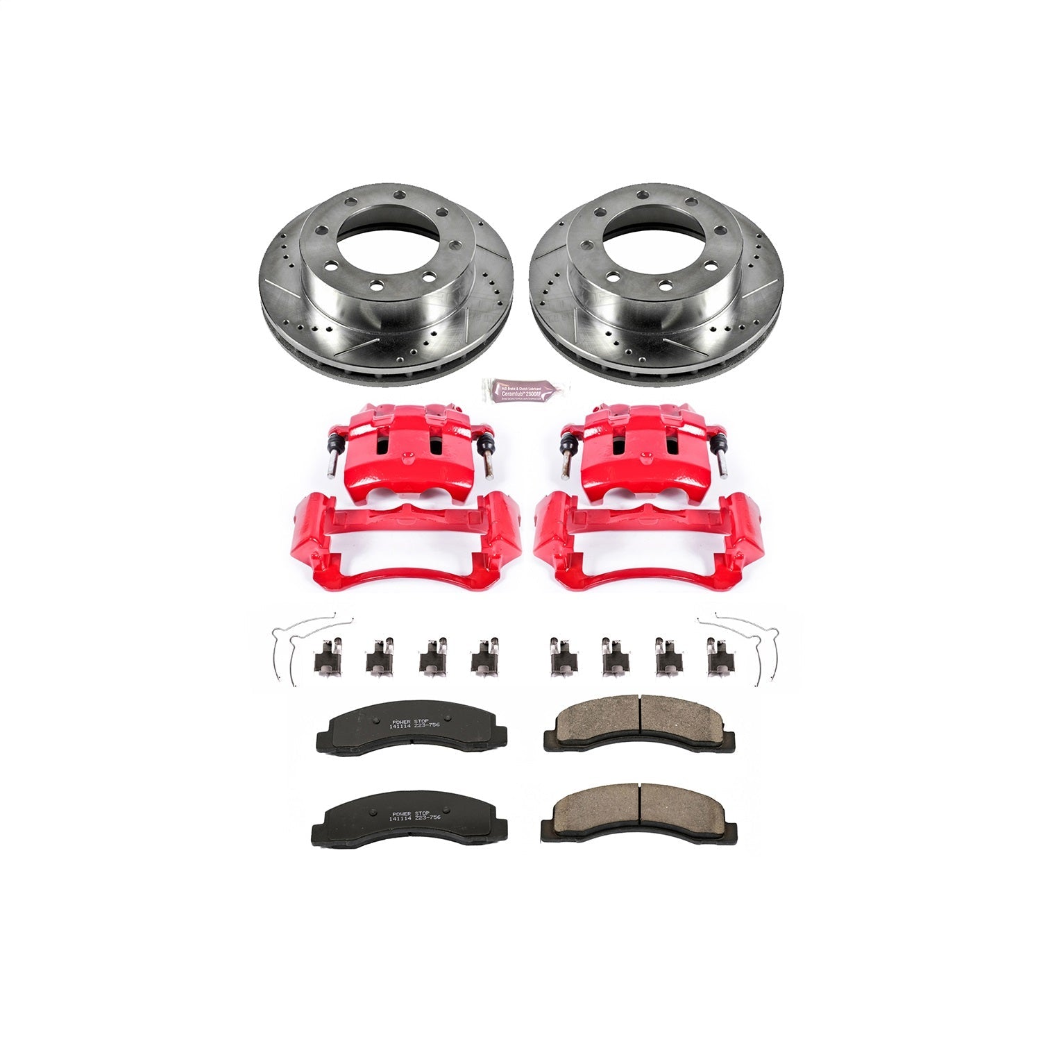 PowerStop Front Z23 Evolution Sport Brake Kit w/ Calipers | Ford F-250 Super Duty (1999) (KC1885)