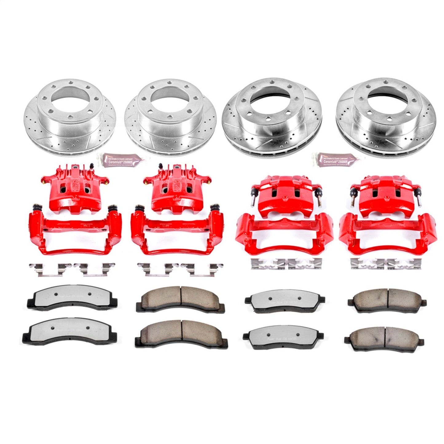 PowerStop Front & Rear Z36 Truck & Tow Kit w/ Calipers | Ford F-250 Super Duty (1999) (KC1887-36)