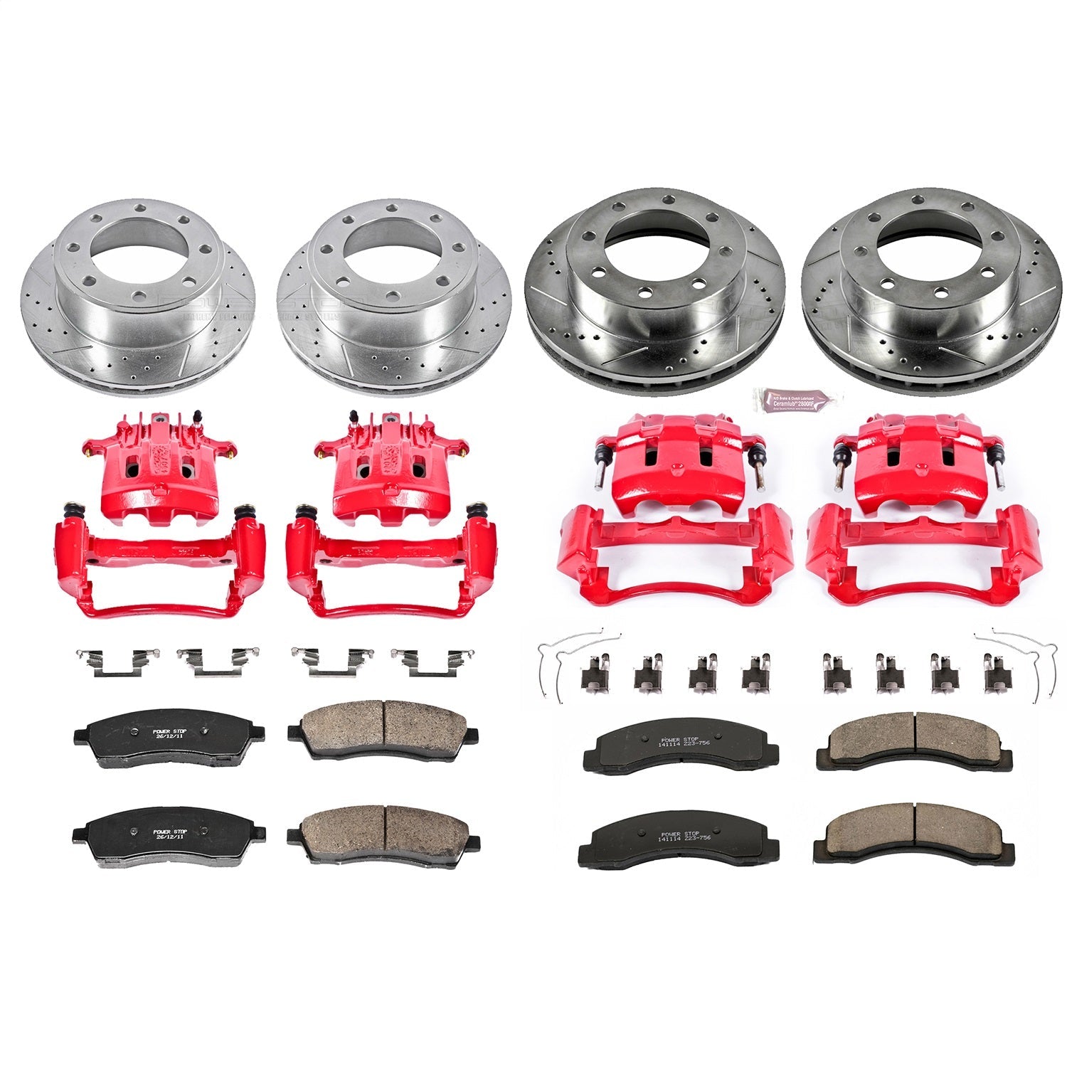 PowerStop Front & Rear Z23 Evolution Sport Brake Kit w/ Calipers | Ford F-250 Super Duty (1999) (KC1887)