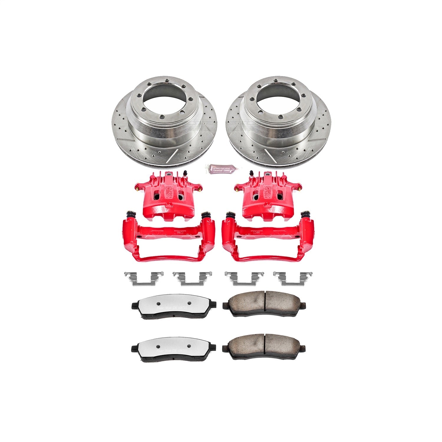 PowerStop Rear Z36 Truck & Tow Kit w/ Calipers | Ford F-350 Super Duty (1999–2000) (KC1889-36)