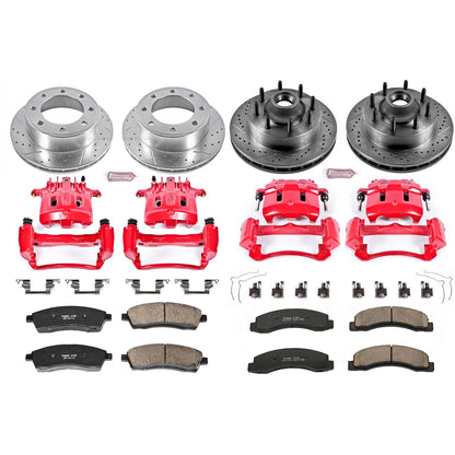 PowerStop Front & Rear Z23 Evolution Kit w/ Calipers | Ford F-250 Super Duty (1999–2000) (KC1892)