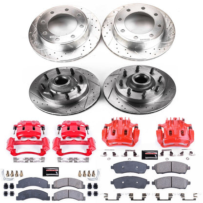 PowerStop Front & Rear Z23 Evolution Kit w/ Calipers | Ford F-250 Super Duty (2000–2001) (KC1892A)