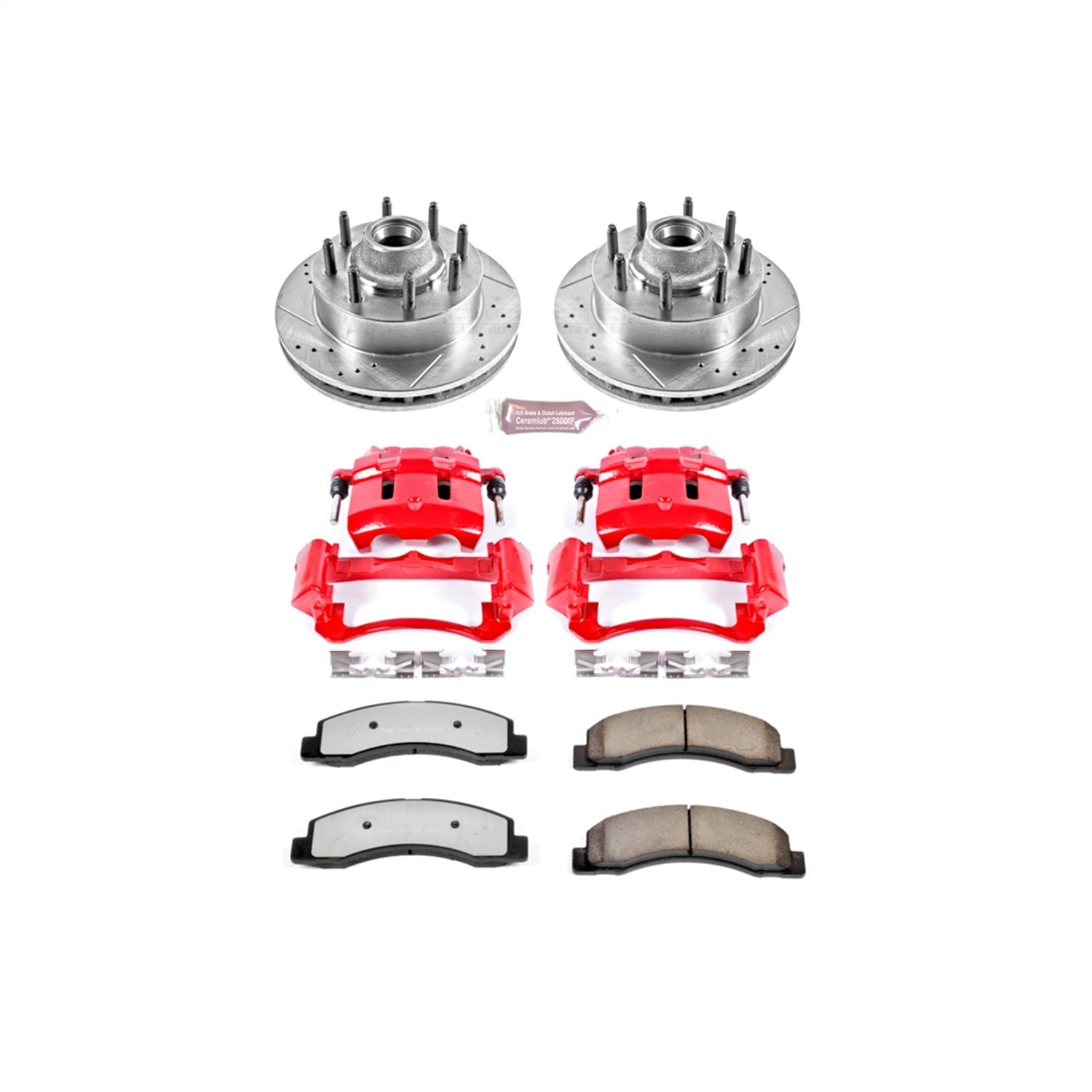 PowerStop Front Z36 Truck & Tow Kit w/ Calipers | Ford Excursion (2000–2002) (KC1893-36)