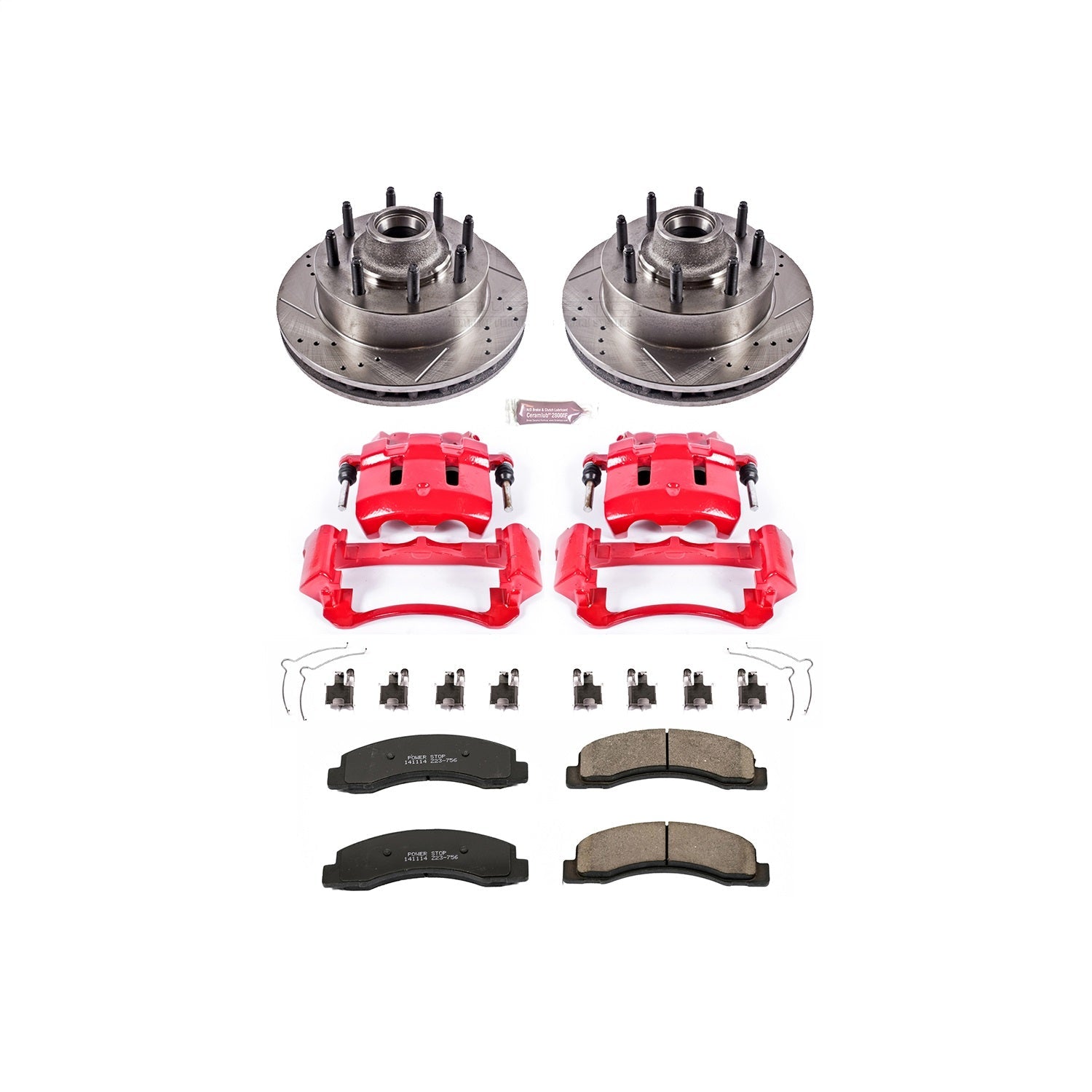 PowerStop Front Z23 Evolution Kit w/ Calipers | Ford Excursion (2000–2002) (KC1893)