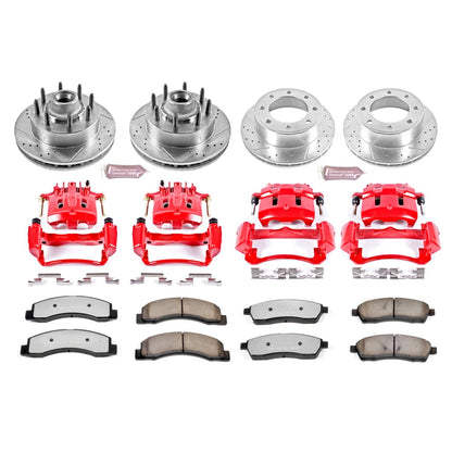 PowerStop Front & Rear Z36 Truck & Tow Kit w/ Calipers | Ford Excursion 2000–2002 (KC1894A-36)