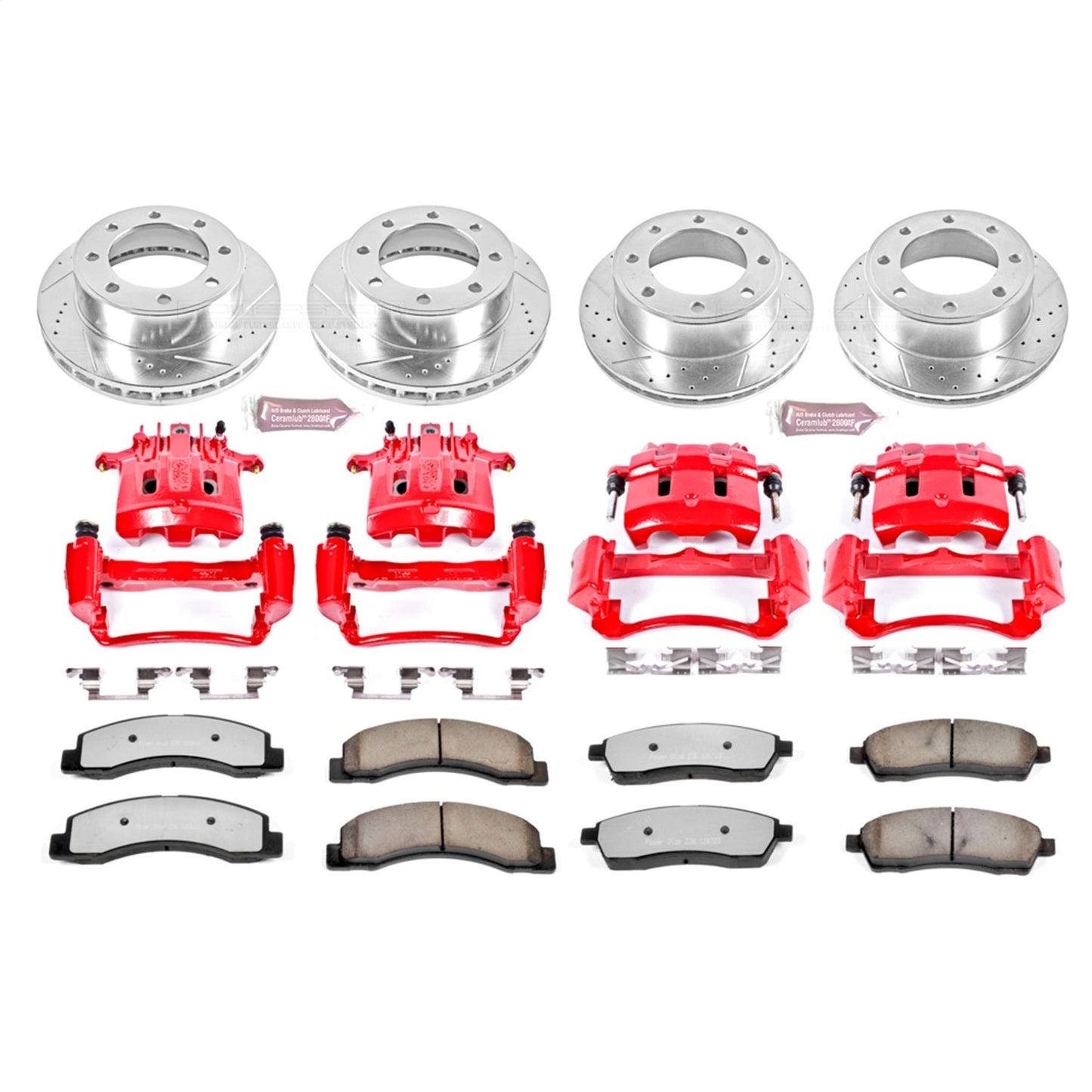 PowerStop Front & Rear Z36 Truck & Tow Kit w/ Calipers | Ford Excursion (KC1906-36)