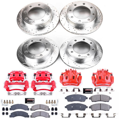PowerStop Front & Rear Z23 Evolution Sport Brake Kit w/ Calipers | Ford Excursion (2000–2005) (KC1906A)