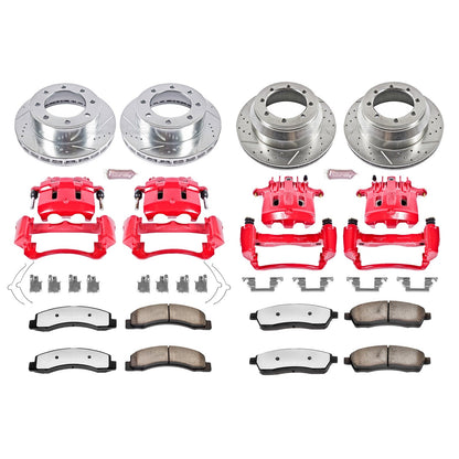 PowerStop Front and Rear Z36 Truck & Tow Kit w/ Calipers | Ford F-350 Super Duty (1999–2000) (KC1907-36)