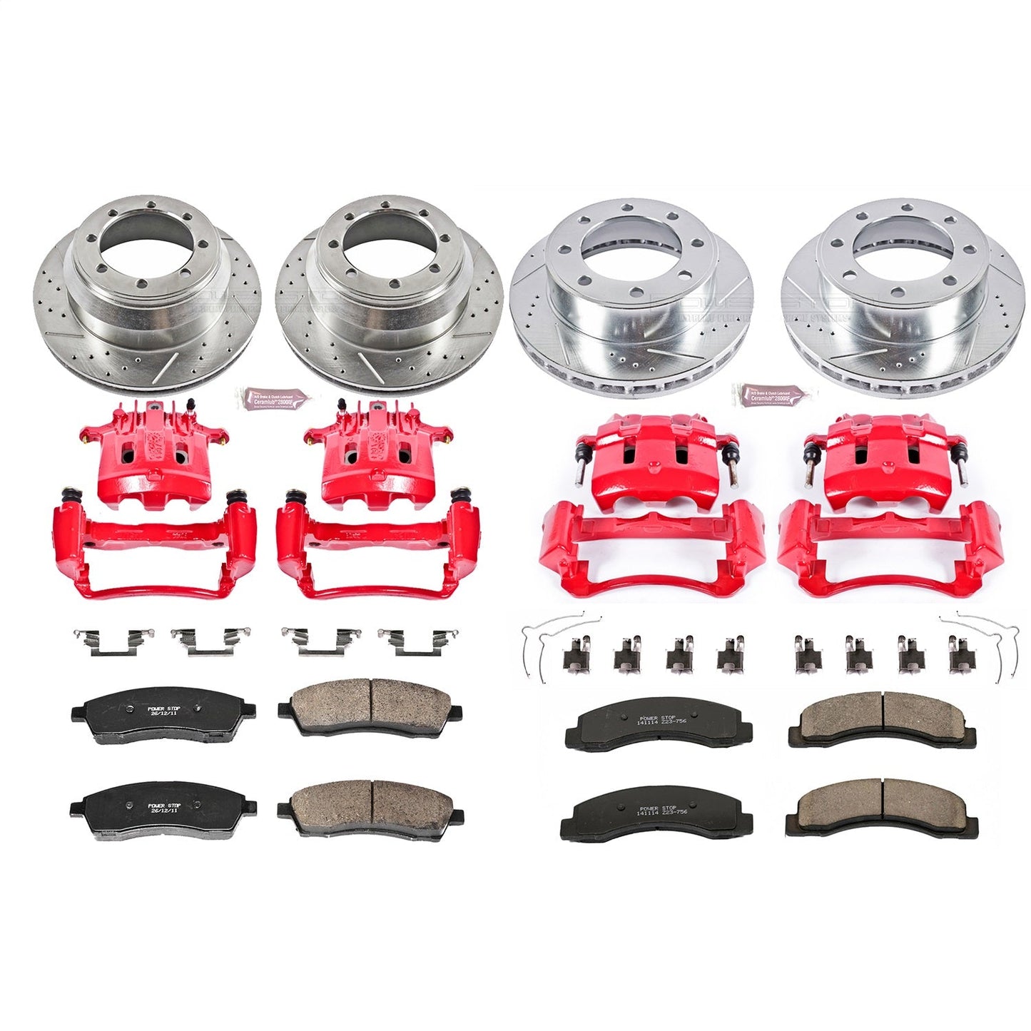 PowerStop Front & Rear Z23 Evolution Sport Brake Kit w/ Calipers | Ford F-350 Super Duty (1999–2000) (KC1907)