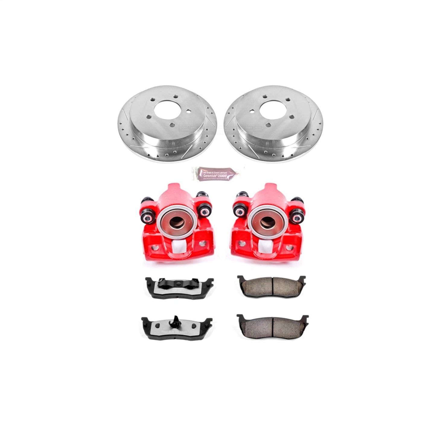PowerStop Rear Z36 Truck & Tow Brake Kit w/ Calipers | Ford Expedition (2000–2002) (KC1913-36)