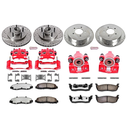 PowerStop Front and Rear Z36 Truck & Tow Kit w/ Calipers | Lincoln Navigator (2000–2002) (KC1919-36)