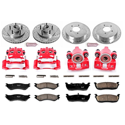 PowerStop Front & Rear Z23 Evolution Sport Brake Kit w/ Calipers | Ford Expedition (2000–2002) (KC1919)