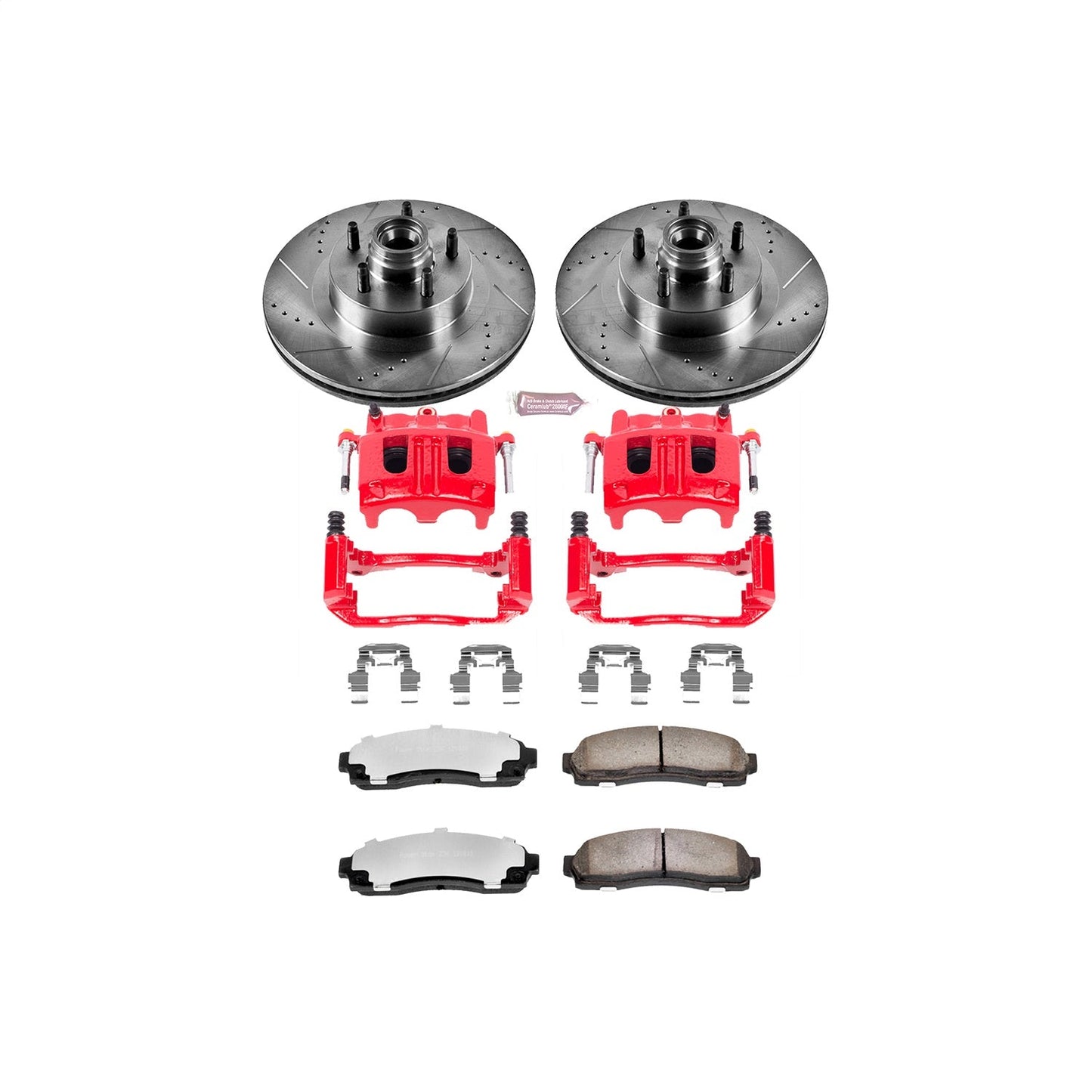 PowerStop Front Z36 Truck & Tow Kit w/ Calipers | Ford Explorer Sport Trac (2001–2002) (KC1920-36)
