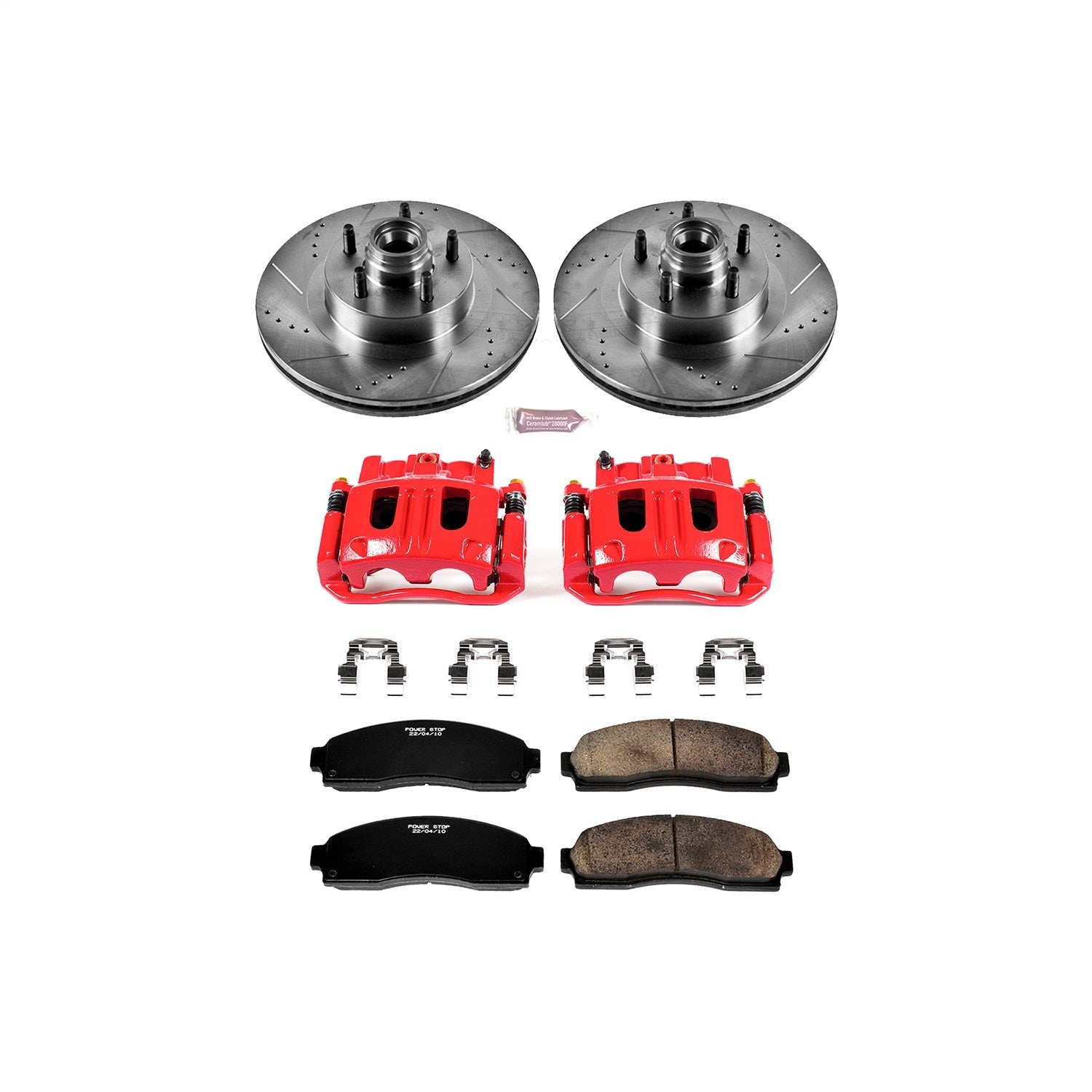 PowerStop Front Z23 Evolution Sport Brake Kit w/ Calipers | Ford Explorer Sport Trac (2003–2005) (KC1920A)