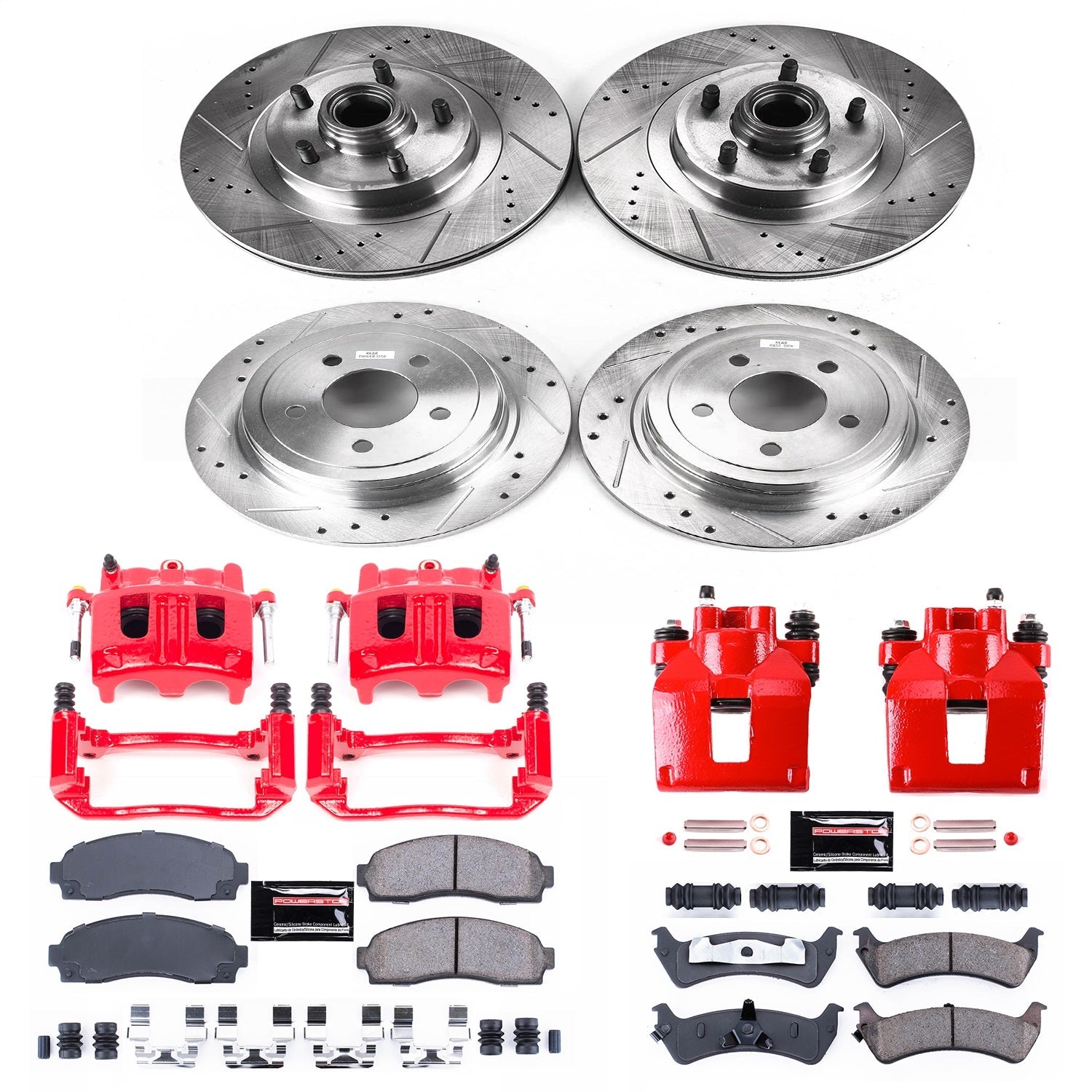 PowerStop Front & Rear Z23 Evolution Sport Brake Kit w/ Calipers | Ford Explorer Sport (2003) (KC1921)