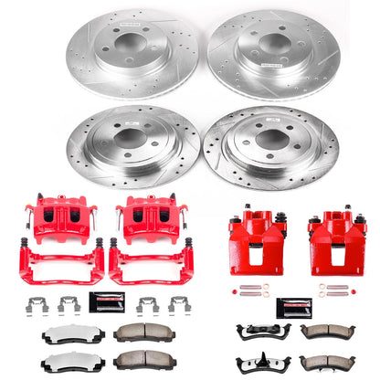 PowerStop Front & Rear Z36 Truck & Tow Brake Kit w/ Calipers | Ford Explorer Sport (2003) (KC1924-36)
