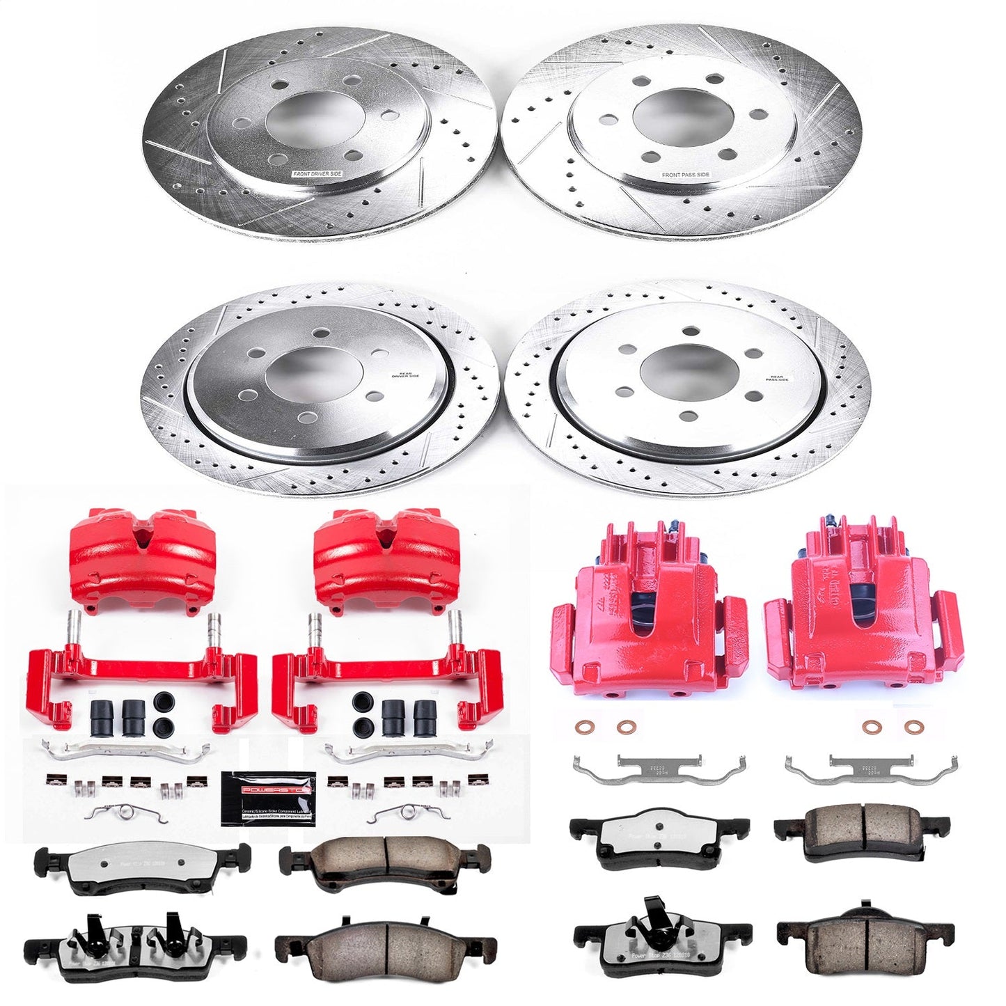 PowerStop Front and Rear Z36 Truck & Tow Kit w/ Calipers | Lincoln Navigator (2003–2006) (KC1934-36)