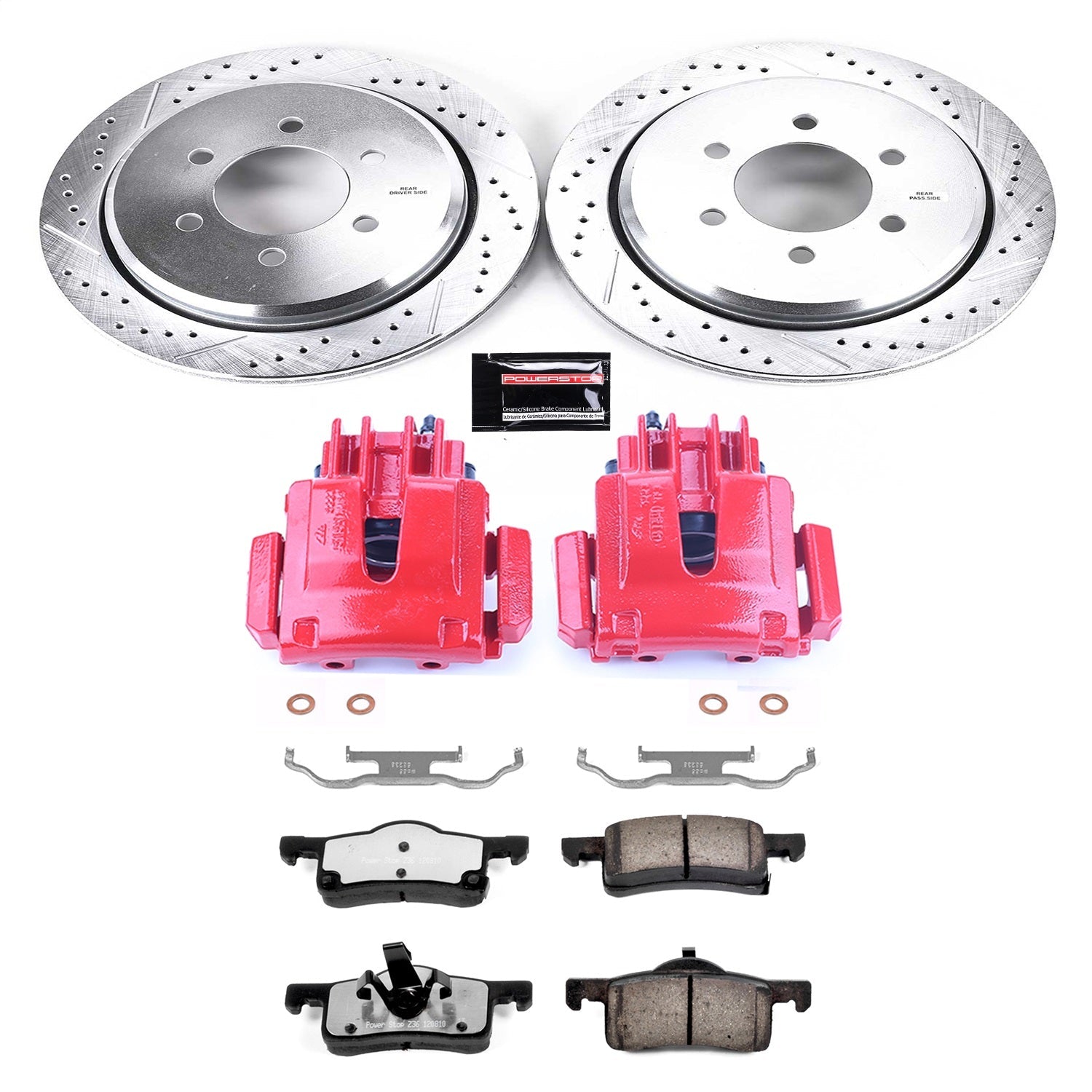 PowerStop Rear Z36 Truck & Tow Brake Kit w/ Calipers | Ford Expedition (2002–2006) (KC1935-36)